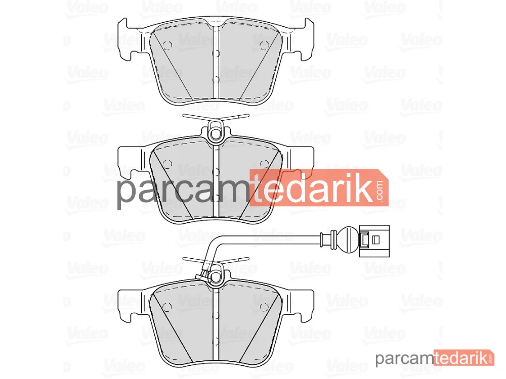 VALEO 671573 | Fren Balatası (Arka) — Audi A3, Audi A3 Limousine, Audi Q3
